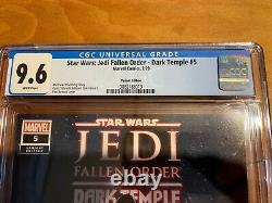 Star Wars Jedi Fallen Order Dark Temple #5 110 Incentive CGC 9.6 RARE