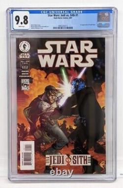 Star Wars Jedi Vs Sith #1 CGC 9.8 White Pages 1st Darth Bane NM/M Dark Horse