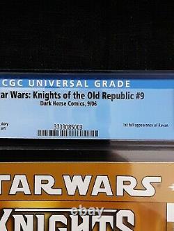 Star Wars Knights of the Old Republic 9 CGC 9.8 Dark Horse 1st Darth Revan