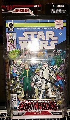 Star Wars LOT 4 Comic Packs RARE WHITE Stormtrooper Luke Han R2D2 Chewy Vader