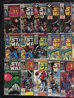 Star Wars Lot of 54 Comics Between #6-105 1977 (6.0-8.5)