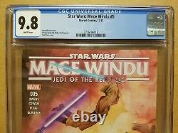 Star Wars Mace Windu #5 Cgc 9.8 1st Ahsoka Tano & Asajj Ventress In Marvel Canon