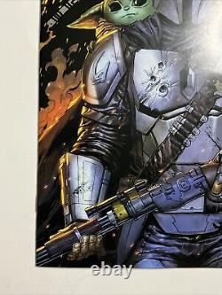 Star Wars Mandalorian #1 (2023) 9.4 NM Battle Damage Lightsaber Remark Kirkham