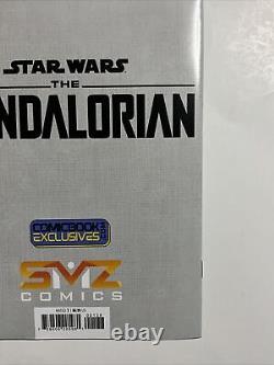 Star Wars Mandalorian #1 (2023) 9.4 NM Battle Damage Virgin Signed Kirkham Cover