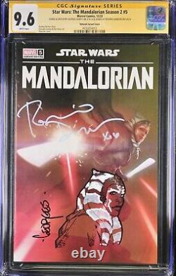 Star Wars Mandalorian 2 #5 VARIANT CGC SS 9.6 SKETCH signed Rosario Dawson NM/MT