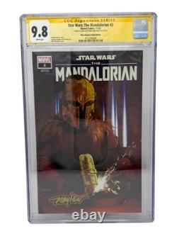 Star Wars Mandalorian #3 Cgc 9.8 Ss Mike Mayhew Signed Sketch Edition