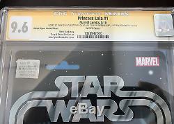 Star Wars Princess Leia #1 Action Figure Variant CGC 9.6 Singed Carrie Fisher