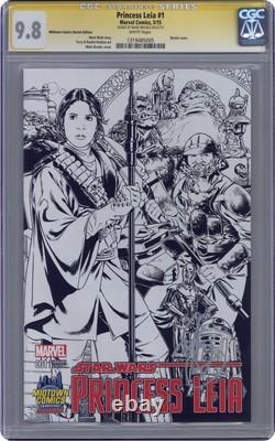 Star Wars Princess Leia #1 Brooks Midtown B&W CGC 9.8 SS Mark Brooks 2015 Star Wars Princess Leia #1 Brooks Midtown B&W CGC 9.8 SS Mark Brooks 2015
