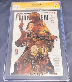 Star Wars Princess Leia #1 CGC 9.8 Carrie Fisher Signed Brooks Dodson 7/10 RARE
