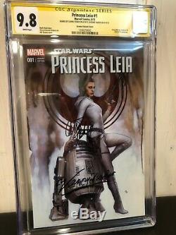 Star Wars Princess Leia #1 CGC SS 9.8 Granov Signed Carrie Fisher Kenny Baker
