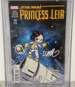 Star Wars Princess Leia #1 MCU Variant CGC SS 9.8 NM/MT Skottie Young Signed