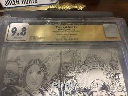 Star Wars Princess Leia #1 Midtown Sketch CGC 9.8 SS Mark Brooks Auto
