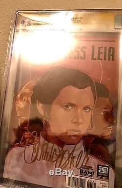 Star Wars Princess Leia #3 Variant CGC SS 9.8 Signed Autograph By Carrie Fisher