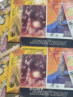 Star Wars + Star Trek 8 Item Bundle Collector's Items Comic Stickers + More