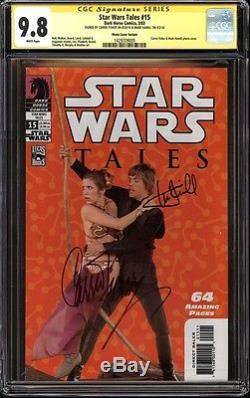Star Wars Tales #15 Photo Variant CGC 9.8 SS Signed Carrie Fisher & Mark Hamill
