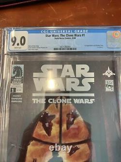 Star Wars The Clone Wars #1 CGC 9.0 Dark Horse 1st Ashoka Tano HOT