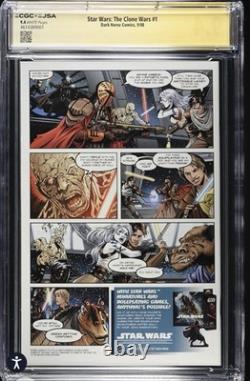 Star Wars The Clone Wars #1 CGC 9.4 signed 6x by the Cast