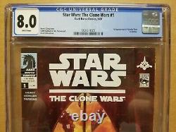 Star Wars The Clone Wars #1 Cgc 8.0 (vf) 1st Ahsoka Tano Appearance 2008 Key