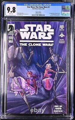 Star Wars The Clone Wars # 1 Cgc 9.8 Filoni Variant 1/1000 1st Ahsoka Tano