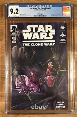 Star Wars The Clone Wars #1, Filoni Variant, DH 100, CGC 9.2 NM-, 1st Ahsoka