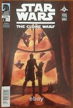 Star Wars The Clone Wars (2008) #1 Signed Newsstand Variant Comic Ahsoka