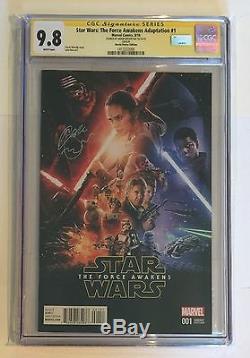 Star Wars The Force Awakens #1 Cgc Ss 9.8 Poster Variant Signed Adam Driver