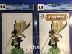 Star Wars The High Republic #1 CGC 9.8 Frankie's VIRGIN Variant 2 COMIC SET 2021