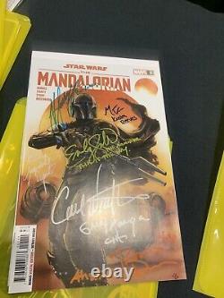 Star Wars The Mandalorian 1 CGC 9.8 SIGNED DAWSON SWALLOW SACKHOFF WEATHERS + 2