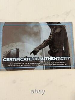 Star Wars The Mandalorian 1 Virgin SIGNED & REMARQUED by Mike Mayhew with COA