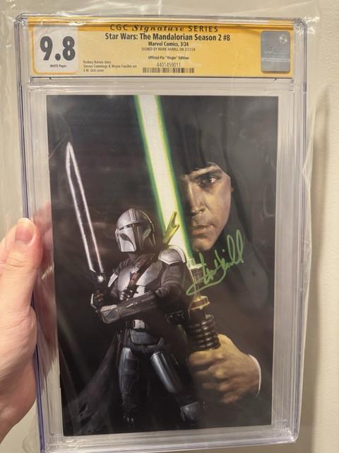 Star Wars The Mandalorian Season 2 #8 Cgc 9.8 Signed Mark Hamill Luke Skywalker