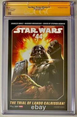 Star Wars Thrawn Alliances #1. Cgc Ss 9.8. Signed Lars Mikkelsen & Zahn