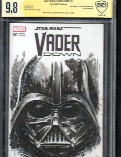 Star Wars Vader Down #1 Blank Sketch Cover By Camron Johnson Witnessed 9.8