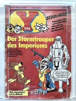 Star Wars Vintage YPS Snowtrooper And Comic UKG Graded 90 GOLD. Rare Piece AFA