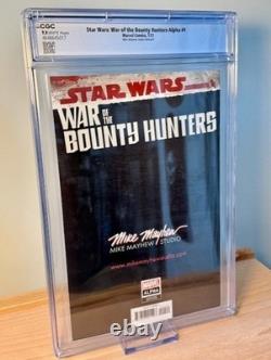 Star Wars War of Bounty Hunters Alpha #1 CGC 9.8? Mayhew Virgin Variant