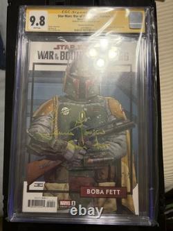 Star Wars War of the Bounty Hunters #1 CGC 9.8 Signed By Temuera MORRISON