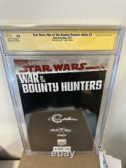 Star Wars War of the Bounty Hunters Alpha #1 CGC 9.8 Crain Black Flag SS