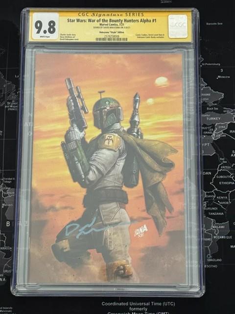 Star Wars War Of The Bounty Hunters Alpha #1 Cgc 9.8 Ss Signed David Nakayama