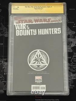 Star Wars War of the Bounty Hunters Alpha #1 CGC 9.8 SS SIGNED DAVID NAKAYAMA