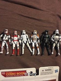 Star Wars clone and empire troopers. Rare comic pack, and loose figures