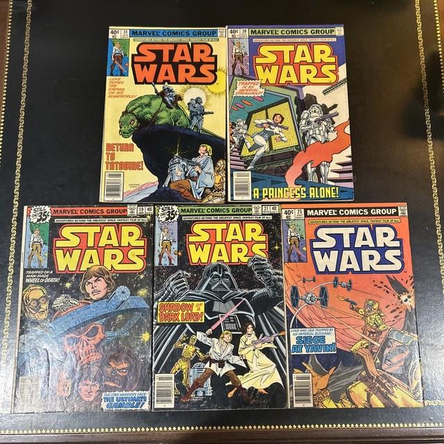 Star Wars #'s 19 21 25 30 31 Mark Jewelers Variants Marvel 1977 Lot Of 5