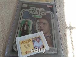 Star wars 2 action figure variant cgc 9.8 ss signed Harrison Ford