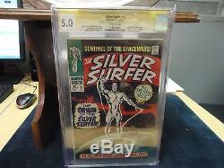 The Silver Surfer #1 Comic Cgc 5.0 Signature Series Signed Stan Lee 1145152004
