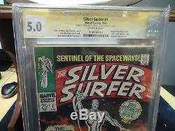 The Silver Surfer #1 Comic Cgc 5.0 Signature Series Signed Stan Lee 1145152004