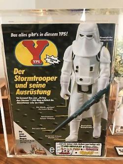 Vintage Star Wars Rare YPS Stormtrooper With Comic UKG 85! Afa Moc