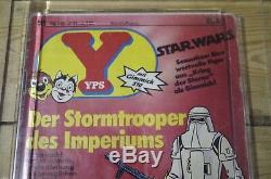 Vintage Star Wars YPS Hoth Stormtrooper Snowtrooper UKG with Comic not AFA CAS